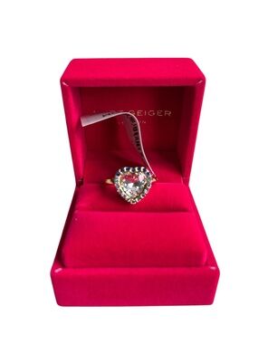 Kurt Geiger London Heart Halo Cocktail Ring NWT Size 8